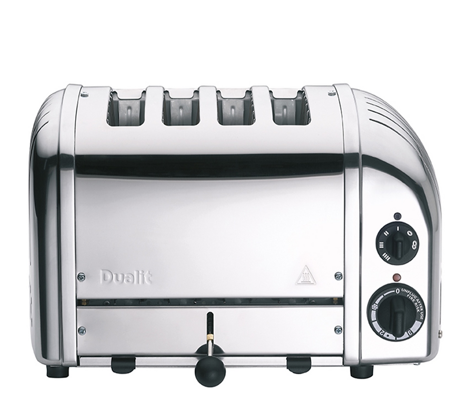 Dualit Toaster in Edelstahl und 4 Schlitzen, zwei Drehreglern
