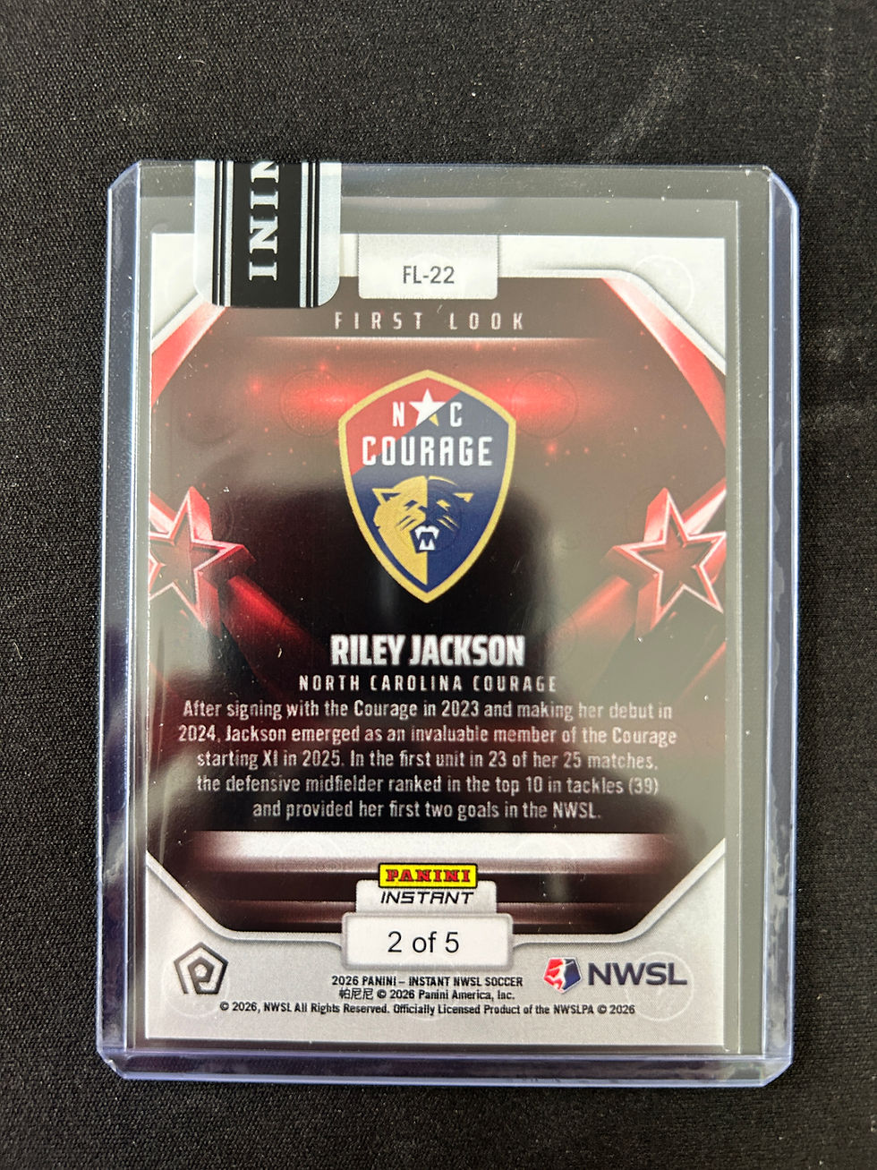 Thumbnail: Riley Jackson - 2026 NWSL First Look - Parallel Print (2 of 5)