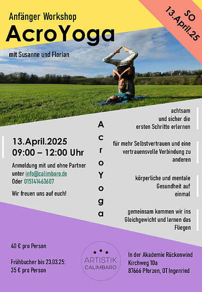 Flyer für Anfänger Kurs AcroYoga