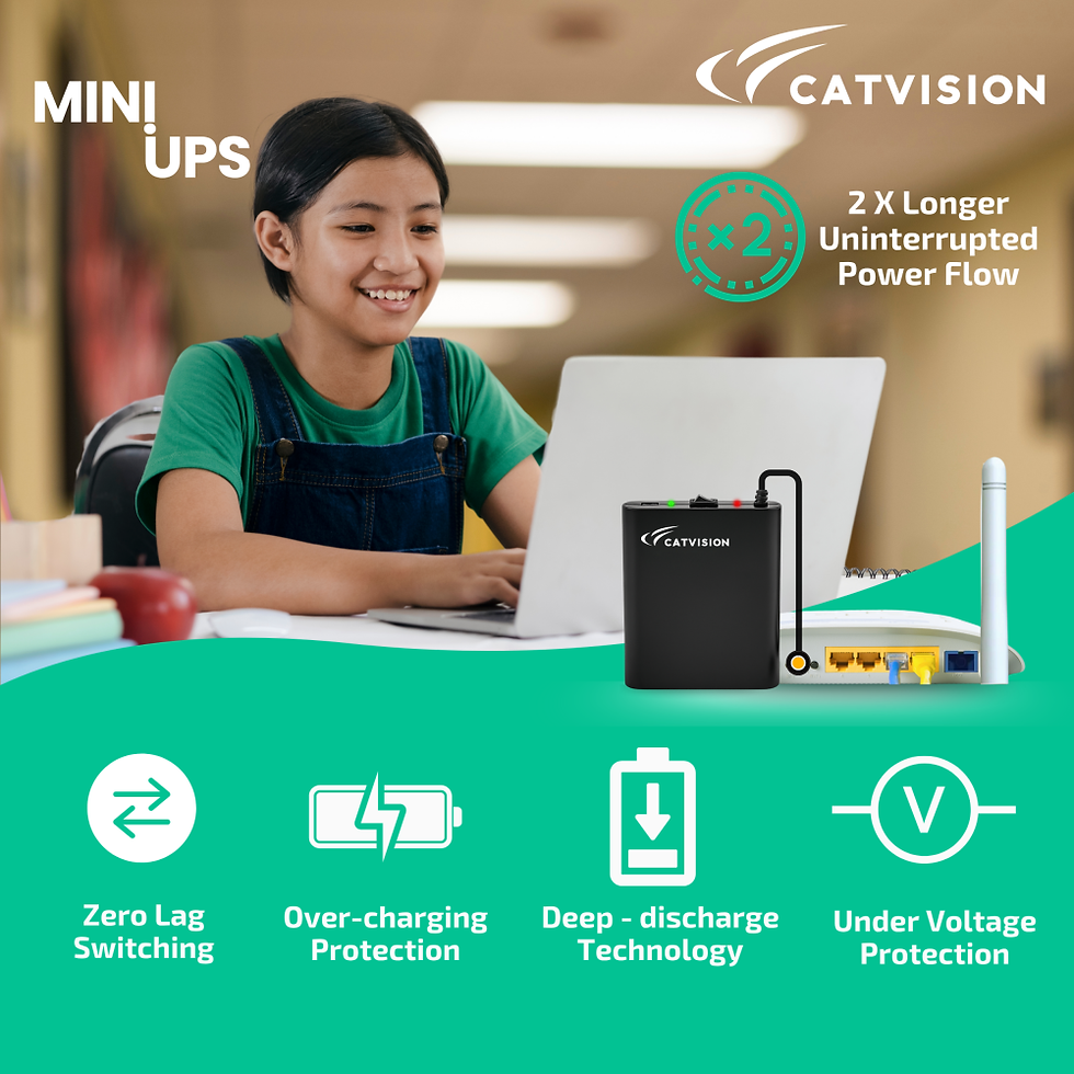 Thumbnail: Catvision Mini UPS for Wi-Fi Routers I Backup Upto 4.5 Hrs (LabTested)