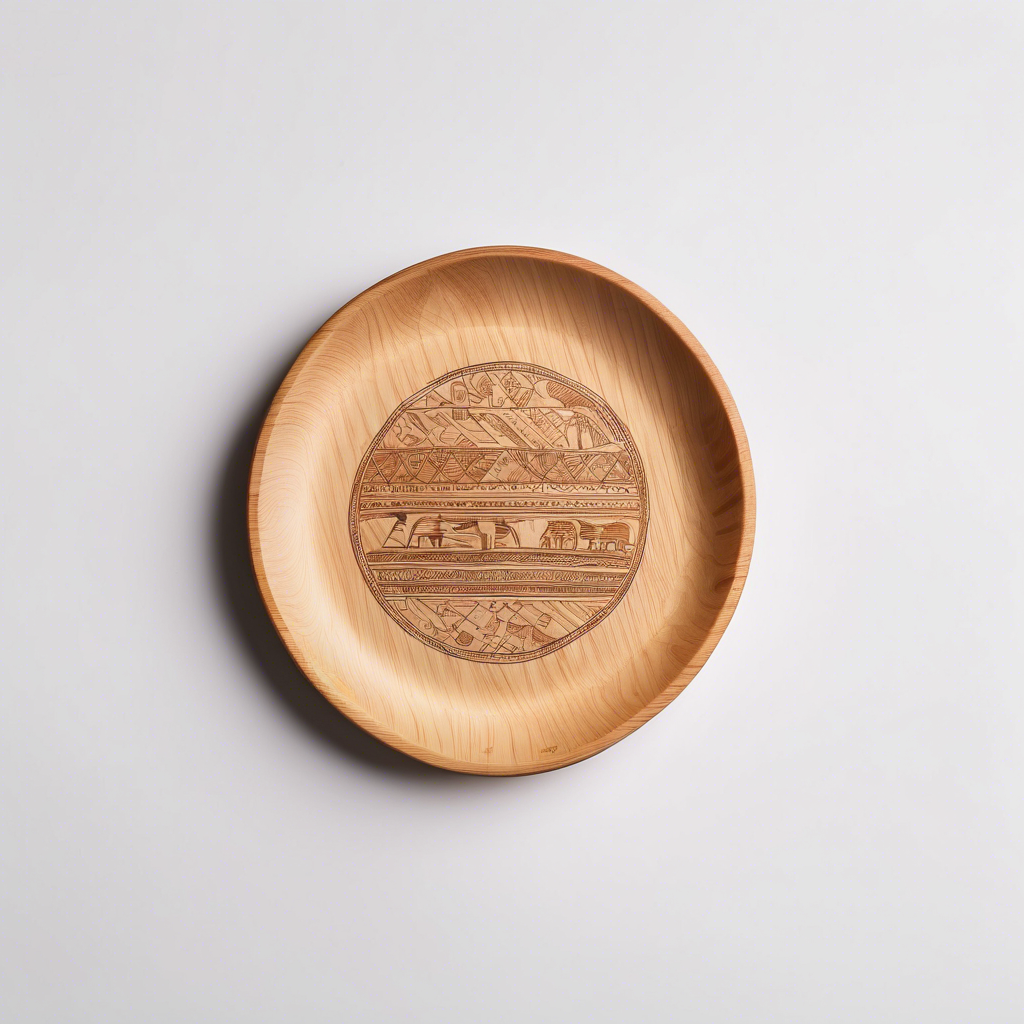 Plato Madera Grabado