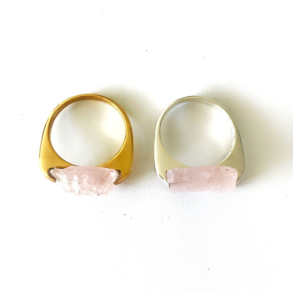 Miniaturbild: Ring " Rock " Rosenquarz