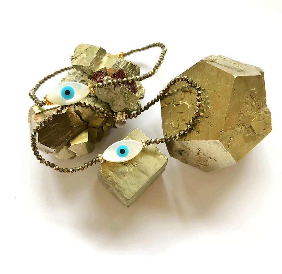 Miniaturbild: Armband " Yeux "Pyrit