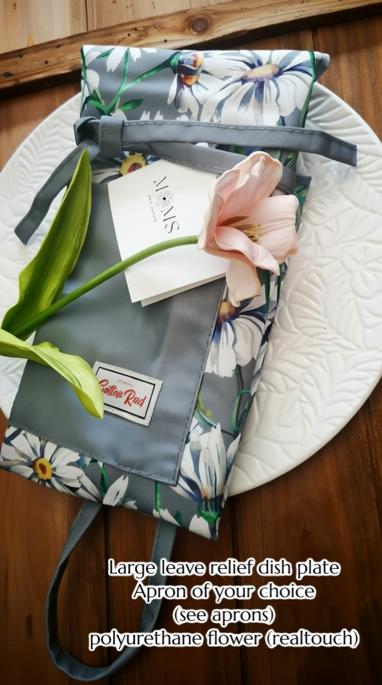 Large Leave dish, apron gift