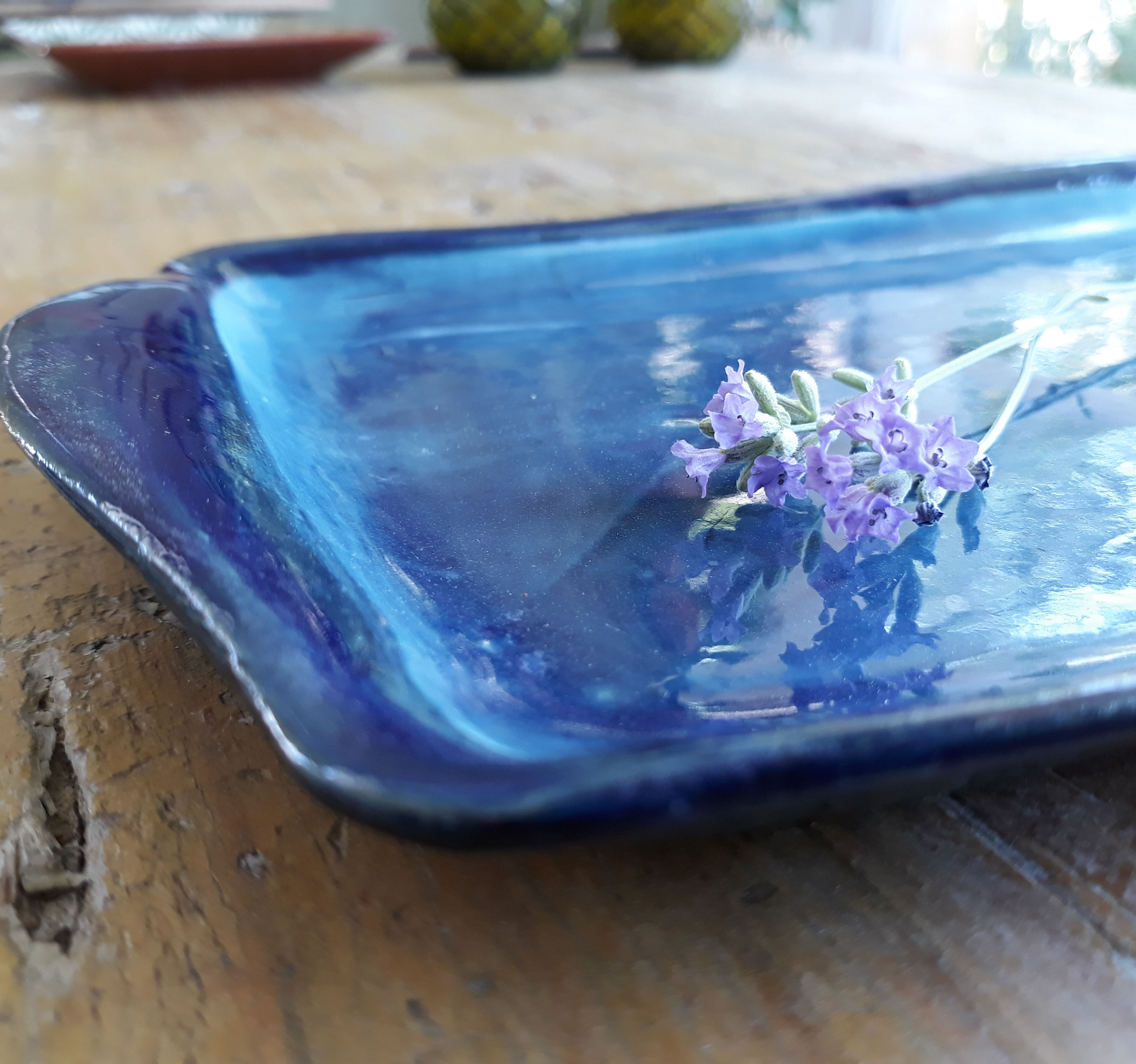 Bandeja azul cobalto