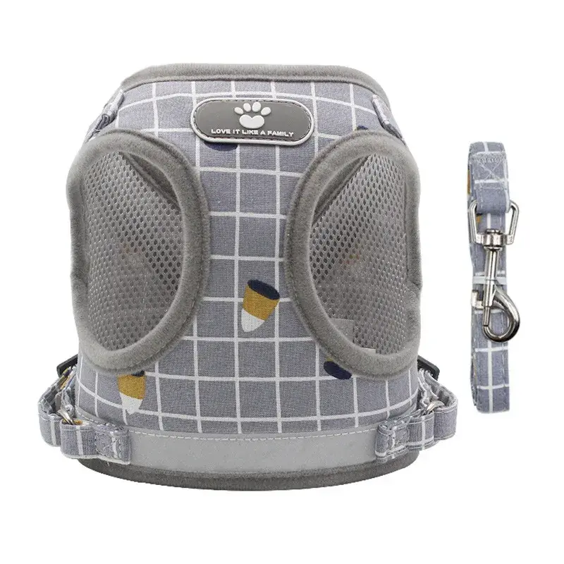 Thumbnail: Grid Patterned Reflective Harness with Leash