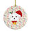 Thumbnail: Maltese Merry Christmas Ceramic Ornament