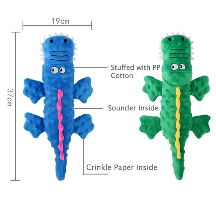 Thumbnail: Soft Crocodile Squeaky Chew Toy