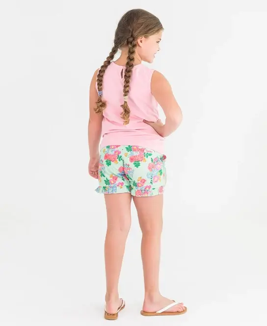 Thumbnail: Pink Knit Ruffle Trim Tank