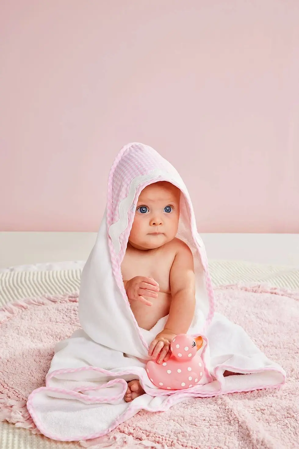 Thumbnail: Gingham Hooded Towel