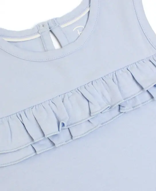 Thumbnail: Windsurfer Blue Knit Ruffle Trim Tank