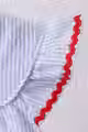 Thumbnail: Blue Stripe Bow Fireworks Embroidery Ruffle Dress