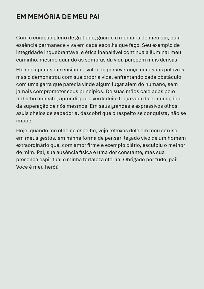 Miniatura: Dedicatória de Fabiano D'Agostinho (In memoriam) no Renascimento, volume 1 da obra 2081 XRAM.