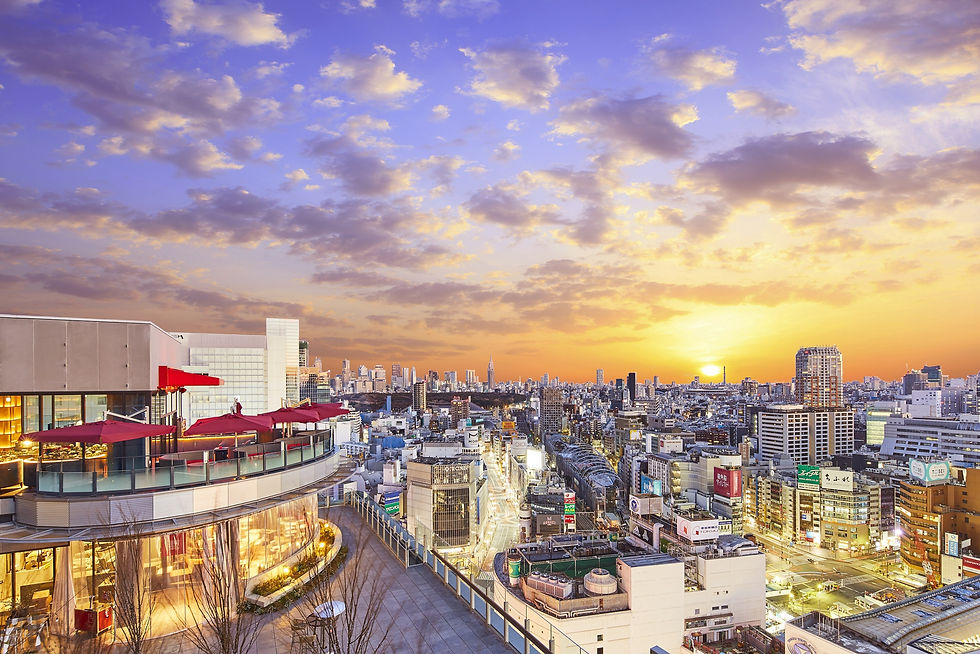 Eye-level view of the stylish CÉ LA VI Tokyo venue