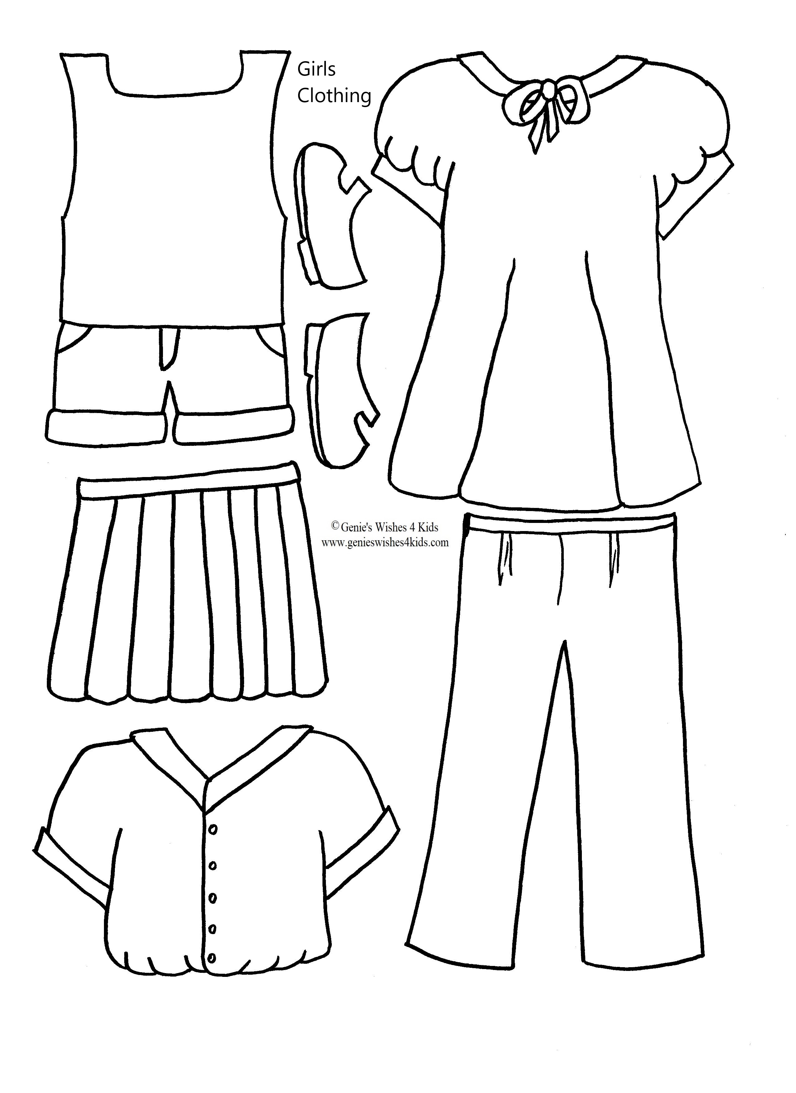Girls Clothing for 9 3/4" paper doll