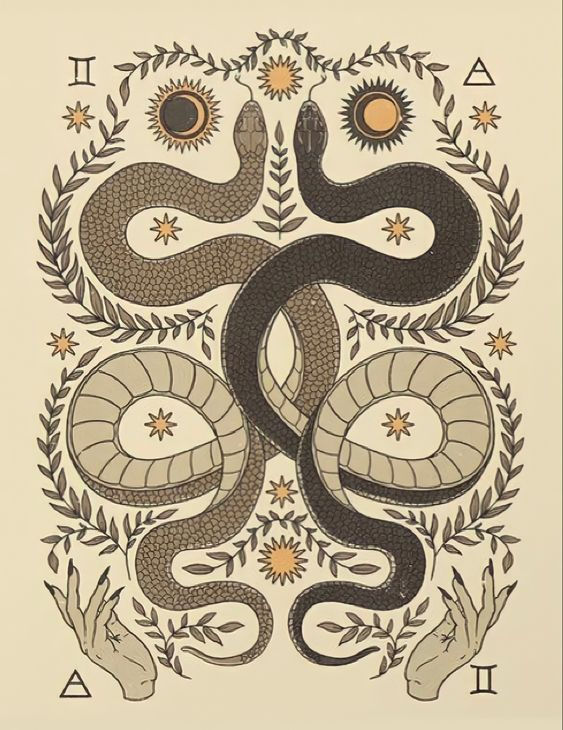 Gemini, constellation, twin snakes