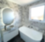 Bathroom renovation marble tiles