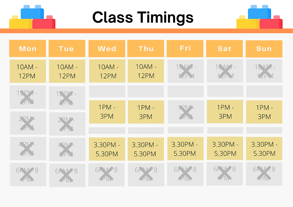 Robotics Programme 2021 Course Calendar: