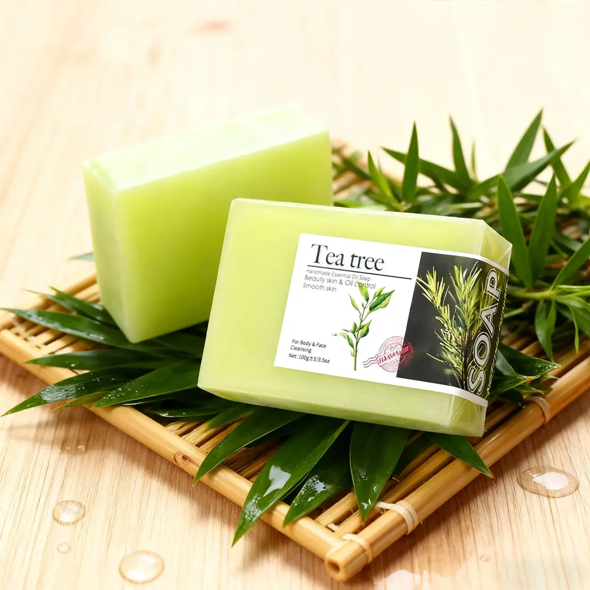 Tea Tree Herbal Handmade Soap Bar (Anti-Acne & Brightening)