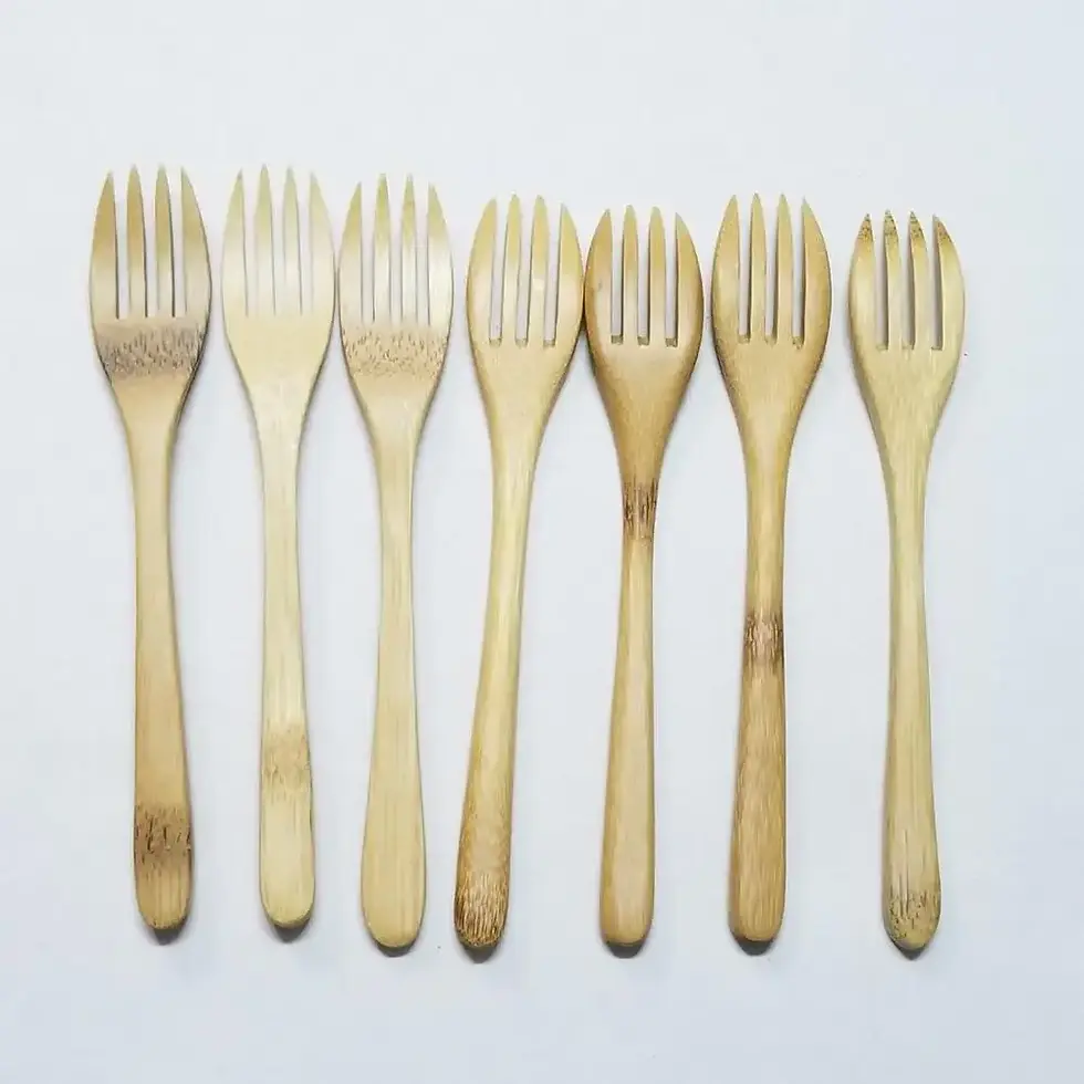 Thumbnail: Natural Reusable Bamboo Travel Cutlery Set Customized Logo