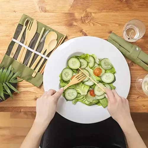 Thumbnail: Reusable Bamboo Cutlery Set | Eco-Friendly Zero Waste Utensil Kit