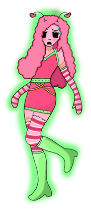 A student-designed original fantasy character, from concept to story to completion, illustrated using Adobe Photoshop and Wacom tablet. Sticker version with transparent background.
