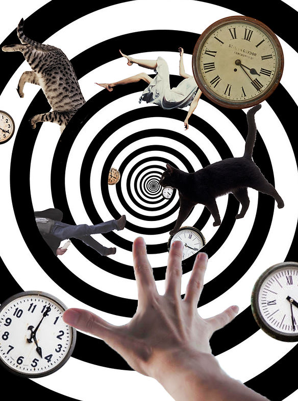 Student-created surreal digital composition inspired by Salvador Dalí and using Photoshop compositing techniques featuring