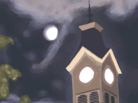 Student-created digital painting completed in Adobe Photoshop using a Wacom tablet, custom brushes, layers, and digital painting techniques.