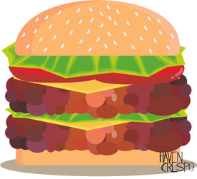 Vector Burger in Adobe Illustrator