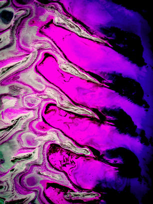Rich fuchsia and violet abstract artwork created using Photoshop Adjustment Layers to explore color, tone, and image transformation.