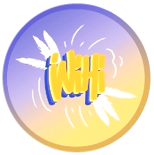 Student-designed wearable button featuring original graphic design representing school spirit created as a small-format expression of creativity.