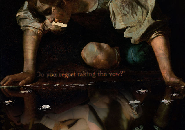 Student-created artistic typography composition featuring layered imagery, expressive text, textures, double exposure and Photoshop blending techniques.