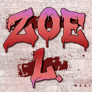 Student-designed mousepad in graffiti-style using Adobe Photoshop, typography, layer styles and creative brushes.