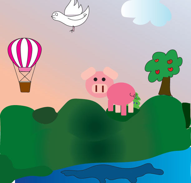 Landscape in Adobe Illustrator