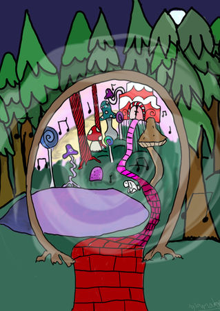 Student-created original artwork showcasing independent creativity, digital illustration techniques, and personal artistic expression in Adobe Photoshop.