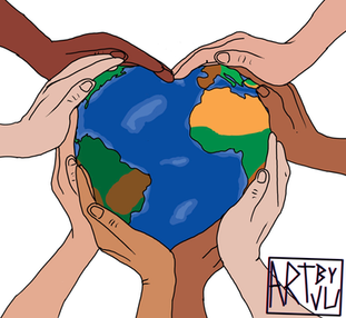 Student-created original artwork showcasing independent creativity, digital illustration techniques, and personal artistic expression in Adobe Photoshop.