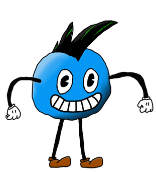 A student-designed original fantasy character named Frederick, from concept to story to completion, illustrated using Adobe Photoshop and Wacom tablet. Sticker version with transparent background.