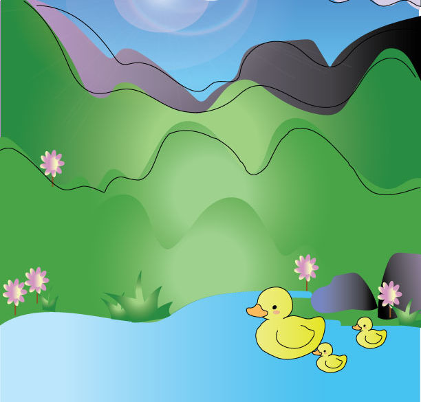 Landscape in Adobe Illustrator