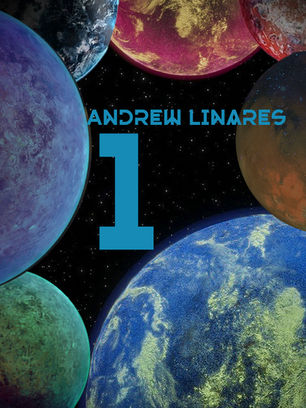 Outer space-inspired mixed media digital sketchbook cover blending photographs, typography, textures, and creative effects.