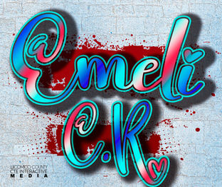Student-designed mousepad in graffiti-style using Adobe Photoshop, typography, layer styles and creative brushes.