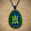Thumbnail: Bead embroidered Turtle  pendant
