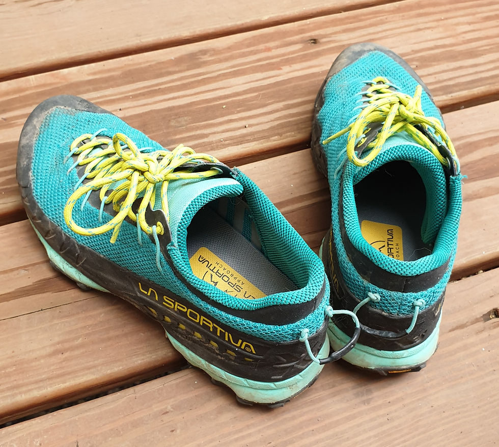 Woman's La Sportiva Approach shoes.