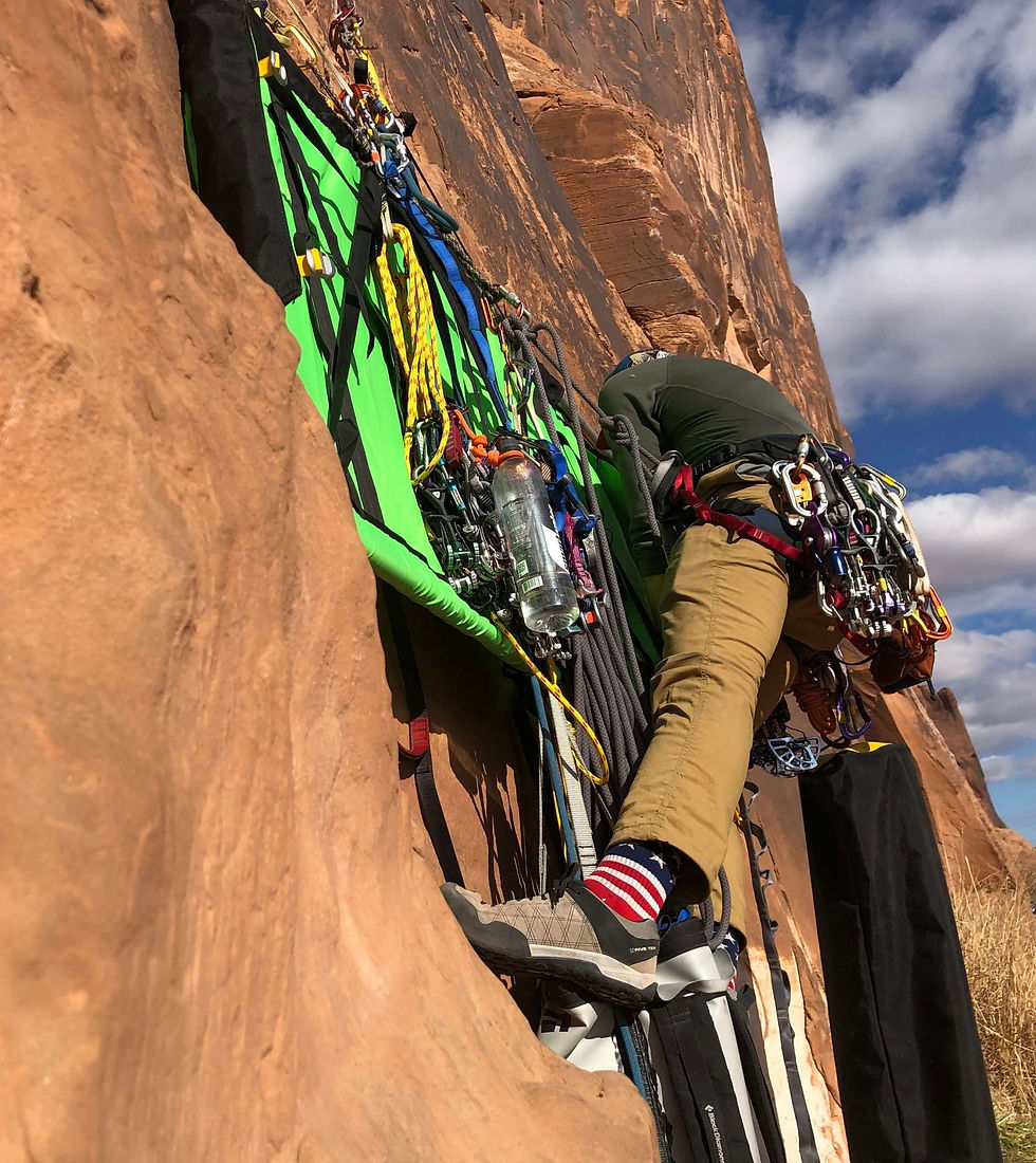 Packing up and getting ready to move the portaledge.