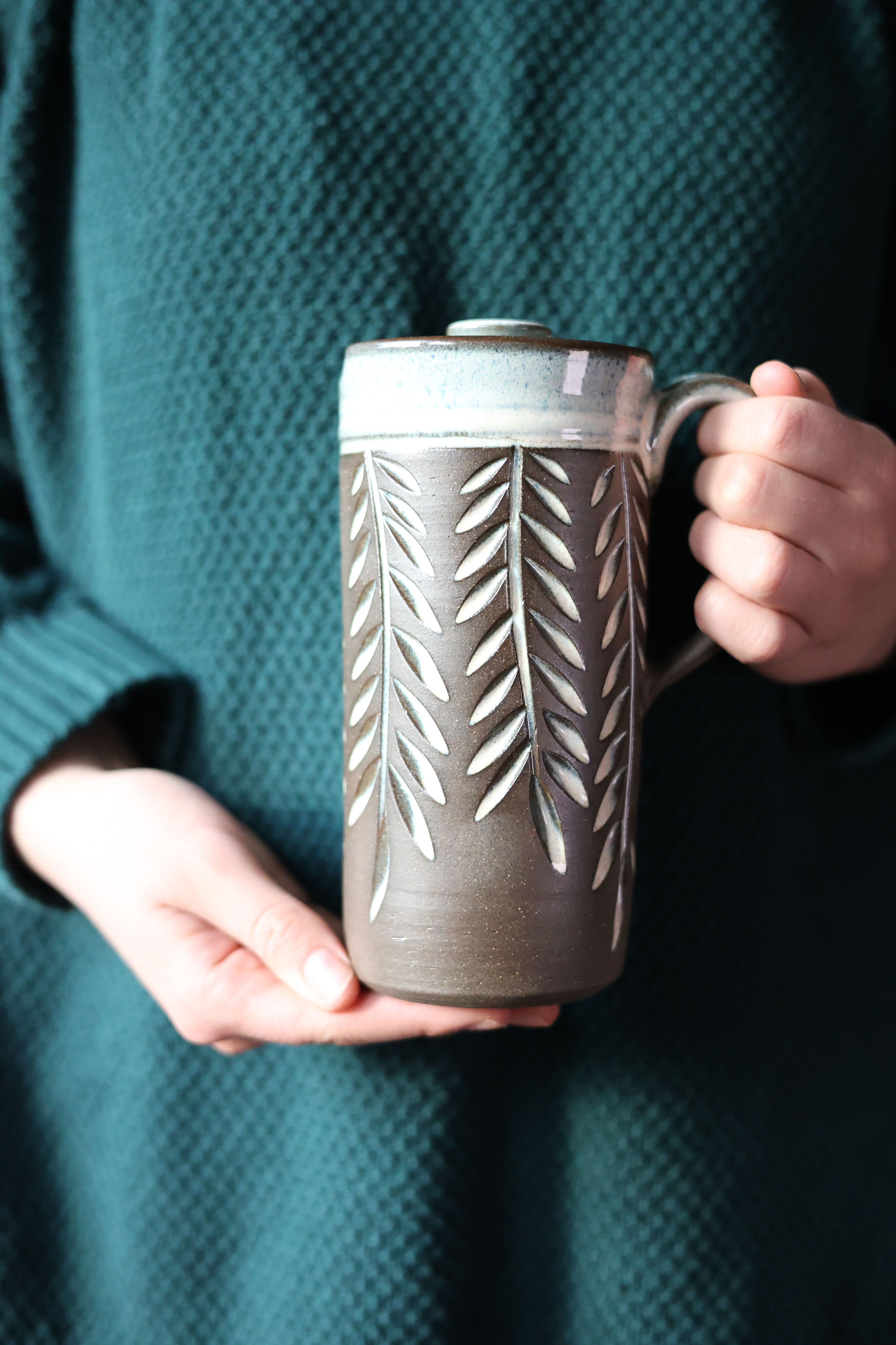 PRE-ORDER Milky White Vine Travel Mug
