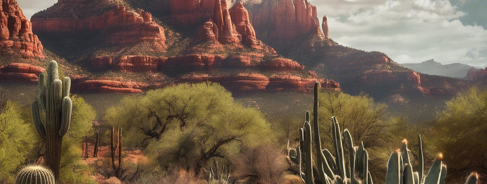 an outdoor scene of sedona with trees an