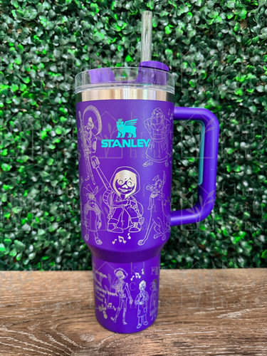 セール3Dアートヘルゲ・シュナイダー(エンターテイナー) インテリア おしゃれ Custom Laser Engraved Stanley | 40 Oz Tumbler With Handle