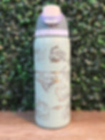 Owala stainless steel FreeSip bottle engraved front view Disney's Cars