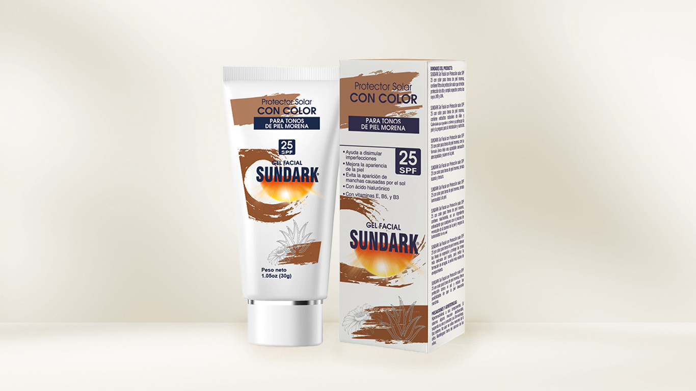 Protector solar con color piel morena