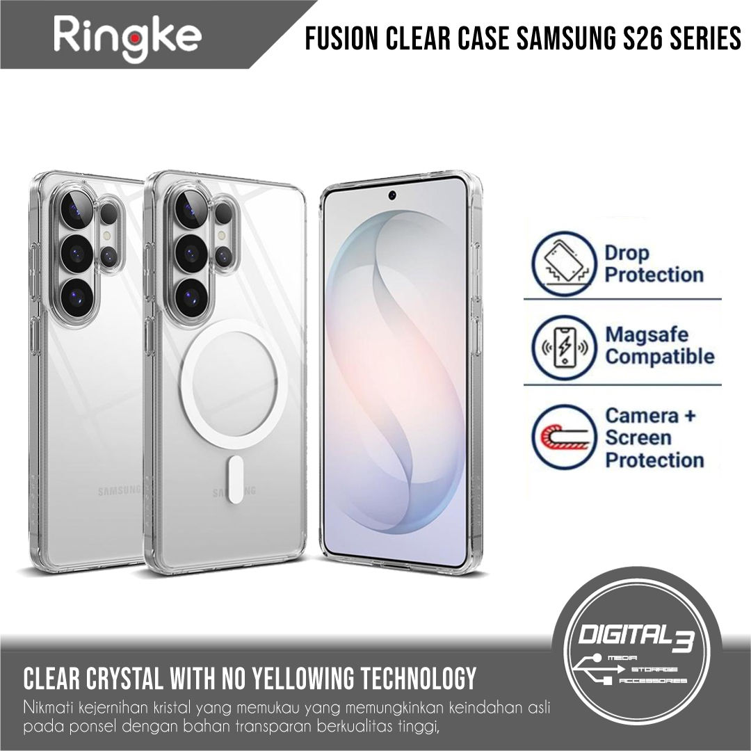 RINGKE Fusion Magnetic Clear Case Samsung Galaxy S26 Ultra / S26 Plus Shockproof