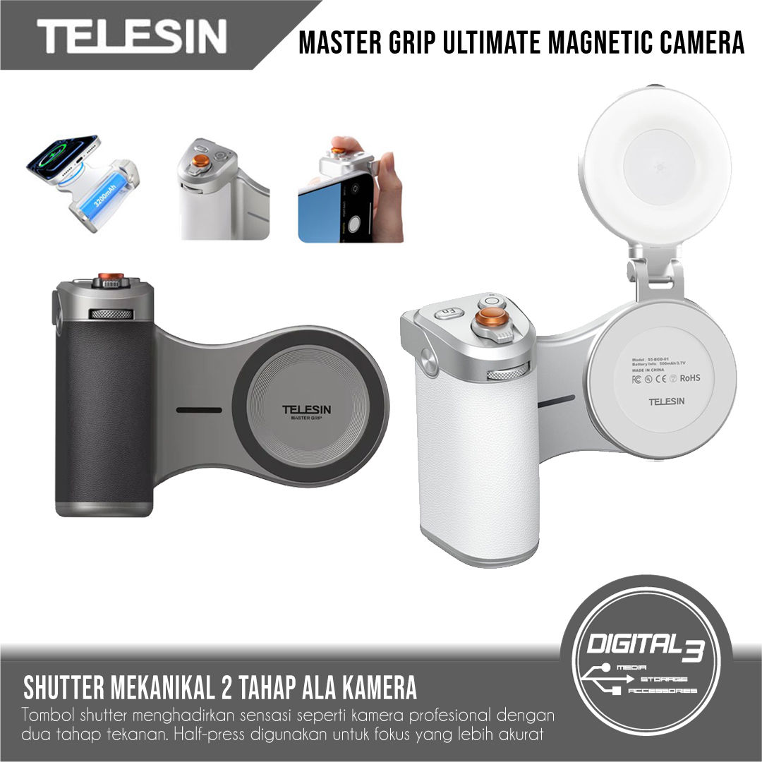 TELESIN Master Grip Ultimate Pro Shot Imaging Magnetic Camera Grip with Wireless